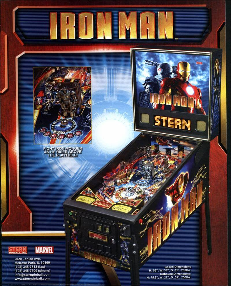 imflyer Iron Man Pinball Machine by Stern - Image 2